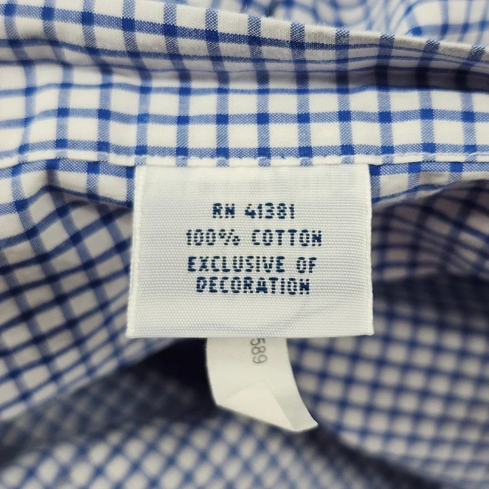 Polo Ralph Lauren Shirt Mens 3XL Blue Gingham Check Pony Button Down Big & Tall